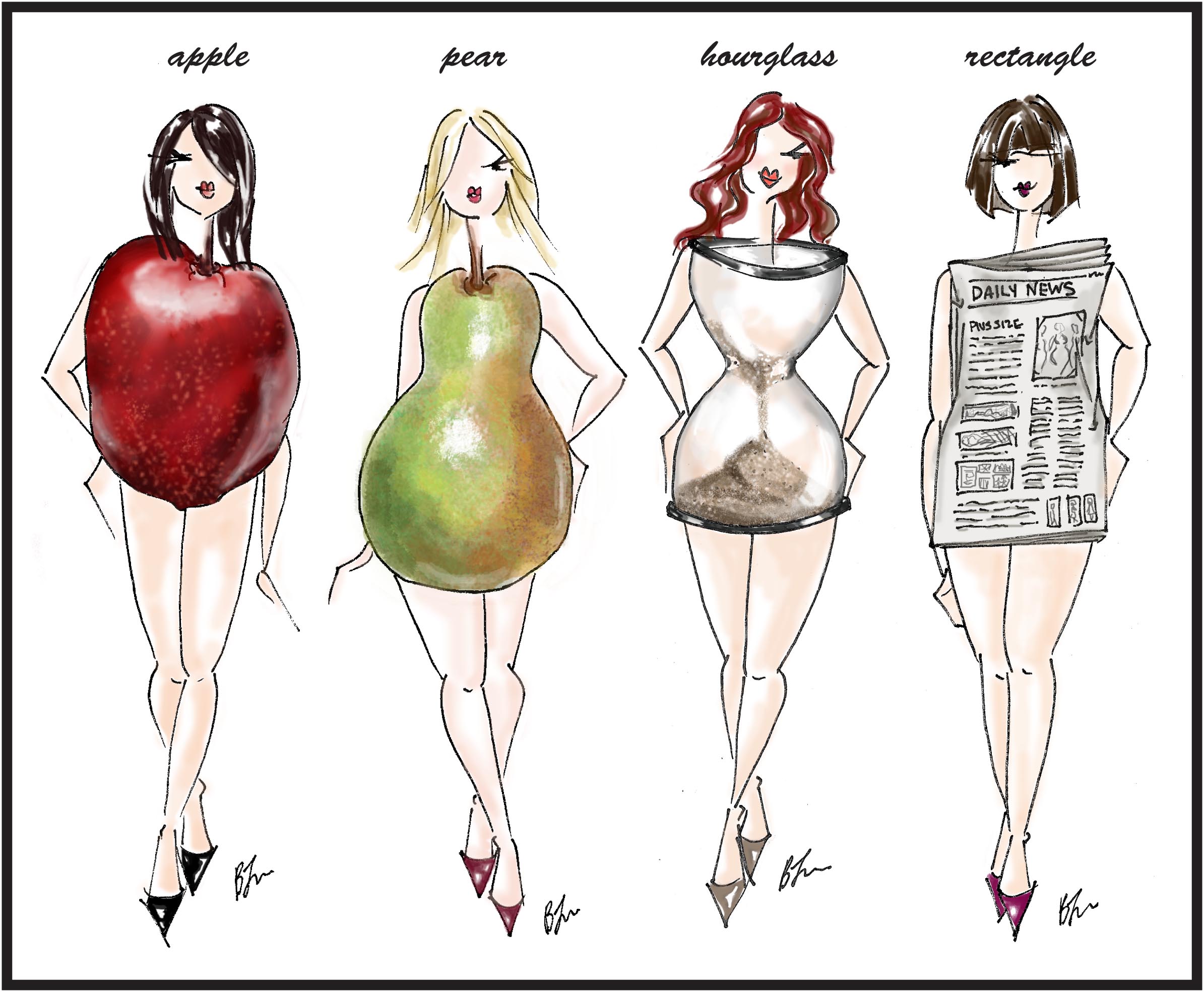 Women+body+shapes+types
